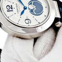 腕時計 カルティエ Cartier パシャ ドゥ カルティエ 41mm WSPA0030 自動巻き メンズ ムーンフェイズ シルバー ギョウシェ 青針