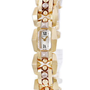 腕時計 カルティエ Cartier クラッシュ アン リミテッド ウォッチ WGMB0002 クオーツ レディース K18YG×K18PG 金無垢 ローマン