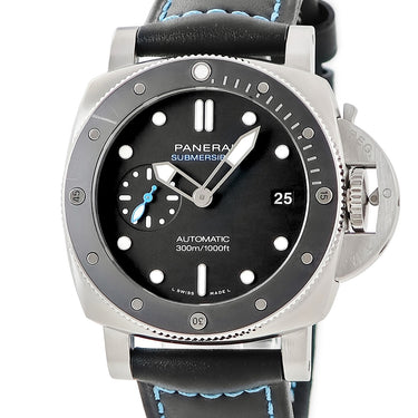 腕時計 パネライ PANERAI サブマーシブル 42mm PAM01683 Y番 自動巻き メンズ Y番 スモールセコンド ブラック 黒 デイト ダイバーズ