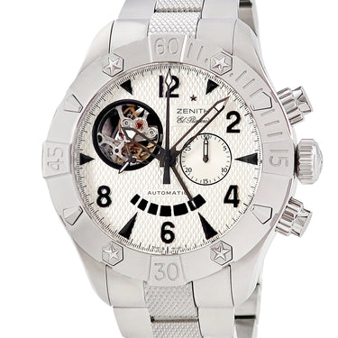 腕時計 ゼニス ZENITH デファイ クラシック オープン エルプリメロ 03.0526.4021/01.M526 自動巻き メンズ シルバー オープンハート