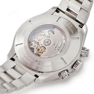 腕時計 ゼニス ZENITH デファイ クラシック オープン エルプリメロ 03.0526.4021/01.M526 自動巻き メンズ シルバー オープンハート