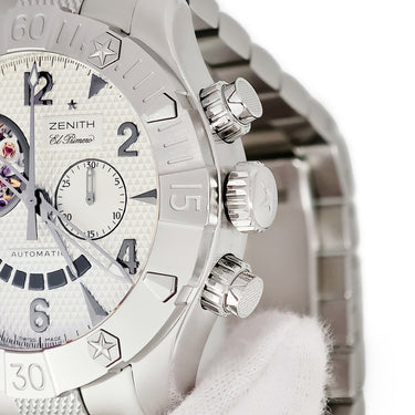 腕時計 ゼニス ZENITH デファイ クラシック オープン エルプリメロ 03.0526.4021/01.M526 自動巻き メンズ シルバー オープンハート