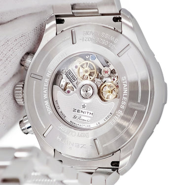 腕時計 ゼニス ZENITH デファイ クラシック オープン エルプリメロ 03.0526.4021/01.M526 自動巻き メンズ シルバー オープンハート