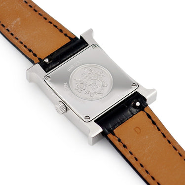 腕時計 エルメス HERMES Hウォッチ PM HH1.237 クオーツ レディース 純正ダイヤ&グレースピネル ホワイト 白 アラビア