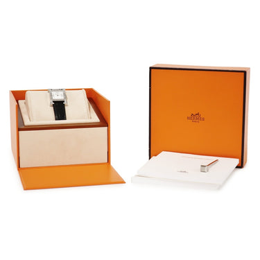 腕時計 エルメス HERMES Hウォッチ PM HH1.237 クオーツ レディース 純正ダイヤ&グレースピネル ホワイト 白 アラビア