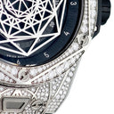 腕時計 ウブロ HUBLOT ビッグバン サンブルー チタニウム パヴェ 415.NX.1112.VR.1704.MXM17 自動巻き メンズ 純正ダイヤ ブラック