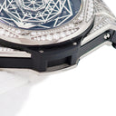 腕時計 ウブロ HUBLOT ビッグバン サンブルー チタニウム パヴェ 415.NX.1112.VR.1704.MXM17 自動巻き メンズ 純正ダイヤ ブラック
