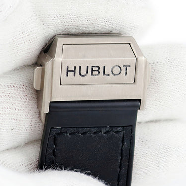 腕時計 ウブロ HUBLOT ビッグバン サンブルー チタニウム パヴェ 415.NX.1112.VR.1704.MXM17 自動巻き メンズ 純正ダイヤ ブラック