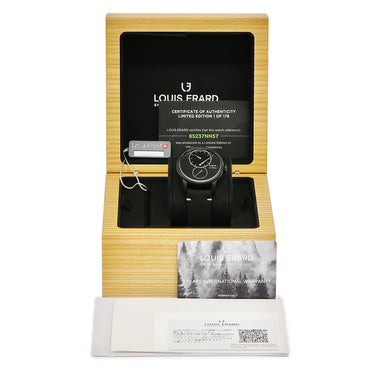 腕時計 ルイ・エラール LOUIS ERARD エクセレンス レギュレータ― ラベルノワール LE85237NN57BAT02 自動巻き メンズ 新品同様 黒 限定