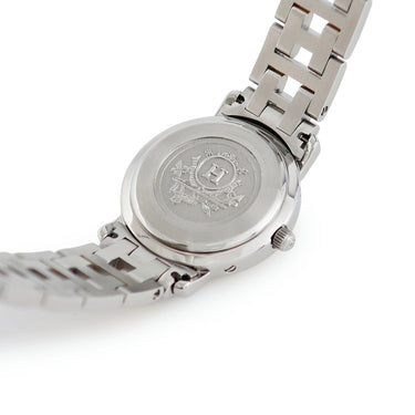 腕時計 エルメス HERMES クリッパー CL4.220 クオーツ レディース GP×SS コンビ アイボリー デイト Hマークブレス