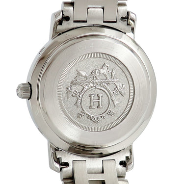 腕時計 エルメス HERMES クリッパー CL4.220 クオーツ レディース GP×SS コンビ アイボリー デイト Hマークブレス