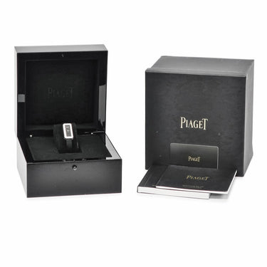腕時計 ピアジェ PIAGET ライムライト G0A39200 クオーツ レディース K18WG無垢 純正ダイヤ ブラック 黒 レクタンギュラー