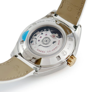 腕時計 オメガ OMEGA シーマスター アクアテラ 150M 231.28.34.20.55.004 自動巻き レディース 新品同様 K18YG×SS 純正ダイヤ 白