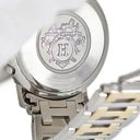 腕時計 エルメス HERMES クリッパー クロノグラフ CL1.920 クオーツ メンズ デイト ホワイト 白 スモールセコンド