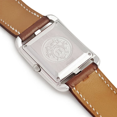 腕時計 エルメス HERMES ケープコッド ドゥブルトゥール CC1.710.220/VBA1 自動巻き レディース スクエア アラビア デイト