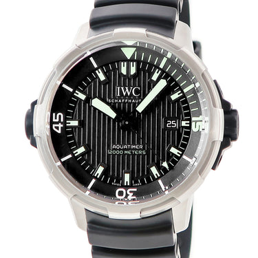 腕時計 IWC IWC アクアタイマー オートマティック 2000 IW358002 自動巻き メンズ ブラック 回転式アウター インナーベゼル