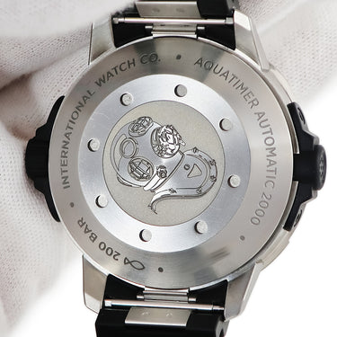 腕時計 IWC IWC アクアタイマー オートマティック 2000 IW358002 自動巻き メンズ ブラック 回転式アウター インナーベゼル