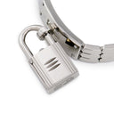 腕時計 エルメス HERMES ケリーウォッチ ミニ KE4.130 クオーツ レディース 新品同様 純正ダイヤ ホワイト 白 カデナ型 錠前 南京錠