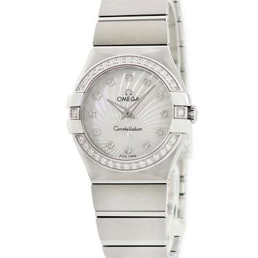 腕時計 オメガ OMEGA コンステレーション ブラッシュクォーツ 123.15.27.60.55.002 クオーツ レディース 純正ダイヤ シェル