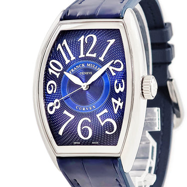 腕時計 フランクミュラー FRANCK MULLER グランド カーベックス CX36SCAT ACAC Blue 自動巻き メンズ 新品同様 ギョーシェ 青 アラビア