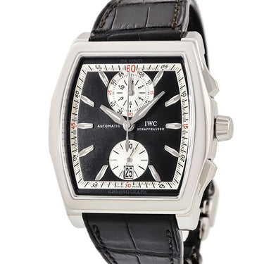 腕時計 IWC IWC ダヴィンチ クロノグラフ IW376403 自動巻き メンズ ブラック 黒 デイト スモールセコンド トノー