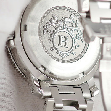 腕時計 エルメス HERMES クリッパー ダイバー CL7.710.630/3764 クオーツ メンズ 青 アラビア Hマークブレス 逆回転防止ベゼル