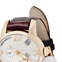 腕時計 ジラールペルゴ GIRARD PERREGAUX キャッツアイ 80480 自動巻き レディース K18PG無垢 純正ダイヤ シェル ギョウシェ アイボリー デイト