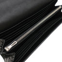 エルメス HERMES コンスタンス ロング ブラック アリゲーター 長財布 シルバー金具 黒 パープル ラッカー金具 クロコ 二つ折り財布