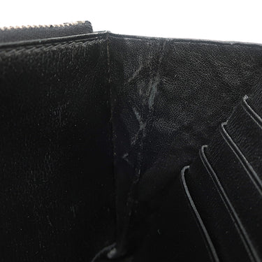 エルメス HERMES コンスタンス ロング ブラック アリゲーター 長財布 シルバー金具 黒 パープル ラッカー金具 クロコ 二つ折り財布