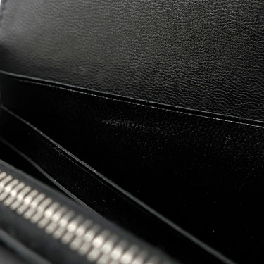 エルメス HERMES コンスタンス ロング ブラック アリゲーター 長財布 シルバー金具 黒 パープル ラッカー金具 クロコ 二つ折り財布