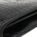 エルメス HERMES コンスタンス ロング ブラック アリゲーター 長財布 シルバー金具 黒 パープル ラッカー金具 クロコ 二つ折り財布