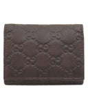 グッチ GUCCI グッチシマ カードケース 120965 ブラウン レザー カードケース 茶 GG 名刺入れ カード入れ 二つ折り