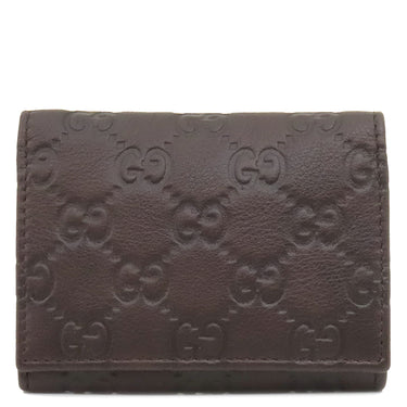 グッチ GUCCI グッチシマ カードケース 120965 ブラウン レザー カードケース 茶 GG 名刺入れ カード入れ 二つ折り