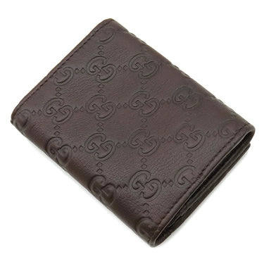 グッチ GUCCI グッチシマ カードケース 120965 ブラウン レザー カードケース 茶 GG 名刺入れ カード入れ 二つ折り