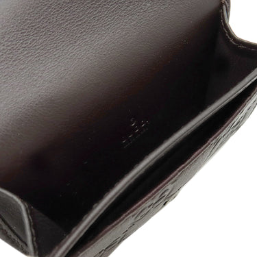 グッチ GUCCI グッチシマ カードケース 120965 ブラウン レザー カードケース 茶 GG 名刺入れ カード入れ 二つ折り