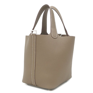 エルメス HERMES ピコタンロックPM エトゥープ トリヨンクレマンス ハンドバッグ シルバー金具 新品 未使用 グレージュ 2025年製