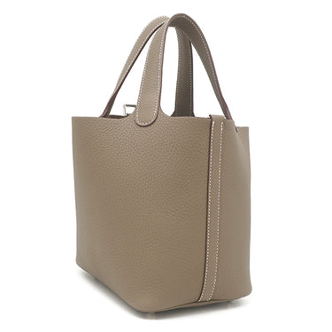 エルメス HERMES ピコタンロックPM エトゥープ トリヨンクレマンス ハンドバッグ シルバー金具 新品 未使用 グレージュ 2025年製