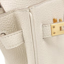 エルメス HERMES バーキン25 クレ トゴ ハンドバッグ ピンクゴールド金具 オフホワイト