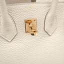 エルメス HERMES バーキン25 クレ トゴ ハンドバッグ ピンクゴールド金具 オフホワイト