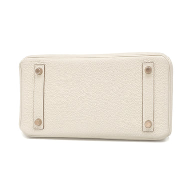 エルメス HERMES バーキン25 クレ トゴ ハンドバッグ ピンクゴールド金具 オフホワイト