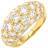 ヴァンクリーフアーペル Van Cleef & Arpels ブール パヴェダイヤモンド イエローゴールド K18YG ダイヤモンド リング 指輪 18KT Au750 18金 セミエタニティ 9号