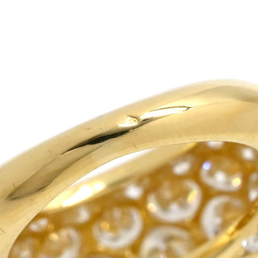ヴァンクリーフアーペル Van Cleef & Arpels ブール パヴェダイヤモンド イエローゴールド K18YG ダイヤモンド リング 指輪 18KT Au750 18金 セミエタニティ 9号