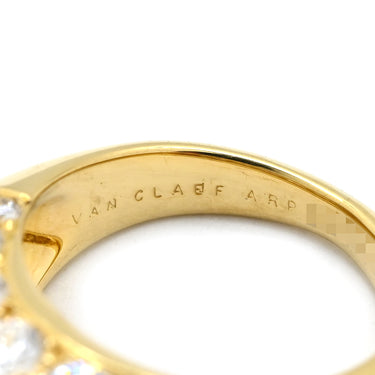 ヴァンクリーフアーペル Van Cleef & Arpels ブール パヴェダイヤモンド イエローゴールド K18YG ダイヤモンド リング 指輪 18KT Au750 18金 セミエタニティ 9号