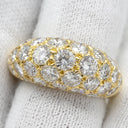 ヴァンクリーフアーペル Van Cleef & Arpels ブール パヴェダイヤモンド イエローゴールド K18YG ダイヤモンド リング 指輪 18KT Au750 18金 セミエタニティ 9号