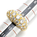 ヴァンクリーフアーペル Van Cleef & Arpels ブール パヴェダイヤモンド イエローゴールド K18YG ダイヤモンド リング 指輪 18KT Au750 18金 セミエタニティ 9号