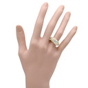 ヴァンクリーフアーペル Van Cleef & Arpels ブール パヴェダイヤモンド イエローゴールド K18YG ダイヤモンド リング 指輪 18KT Au750 18金 セミエタニティ 9号
