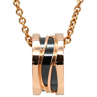 ブルガリ BVLGARI ビーゼロワン レジェンド CL858532 ピンクゴールド×ブラック K18PG セラミック ネックレス B-zero1 K18PG Au750 18K 18金 黒セラミック