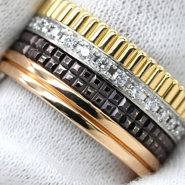 ブシュロン BOUCHERON キャトル クラシック ラージ 4カラー K18YG K18PG K18WG ブラウンPVD ダイヤモンド #T64(JP24) リング 指輪 ダイヤ Au750 18K ブラウンPVD 23.5号