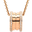 ブルガリ BVLGARI ビーゼロワン ダイヤ 350052 ピンクゴールド K18PG ダイヤモンド ネックレス B-zero1 ペンダント 18K 750PG