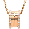 ブルガリ BVLGARI ビーゼロワン ダイヤ 350052 ピンクゴールド K18PG ダイヤモンド ネックレス B-zero1 ペンダント 18K 750PG